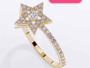 star diamond ring 3d print model 3Dプリントモデル