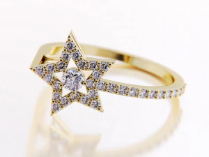 star diamond ring 3d print model 3D Print Model