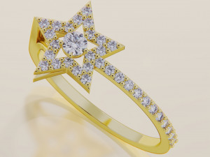 star diamond ring 3d print model Modelo de Impressão 3D