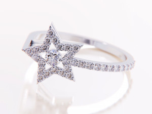 star diamond ring 3d print model Modelo de Impressão 3D