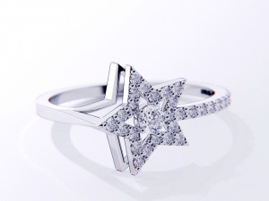 star diamond ring 3d print model Modelo de Impressão 3D