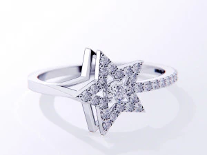 star diamond ring 3d print model 3D Print Model