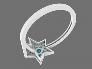star diamond ring 3d print model Modelo de Impressão 3D