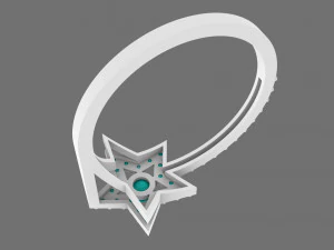 star diamond ring 3d print model 3D Print Model