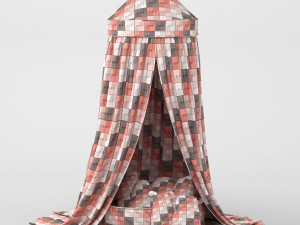 bed canopy boho maxi vanilla 3D Model