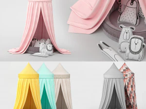 dosel de cama boho maxi vainilla Modelo 3D