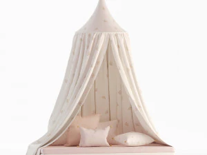 sleeping collection of canopies mattresses and pillows 3D Model