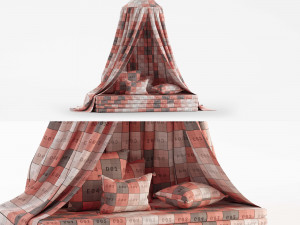 sleeping collection of canopies mattresses and pillows 3D Model