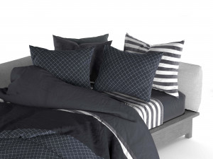 corner platform bed 3D 모델