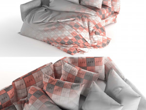 corner platform bed 3D 모델