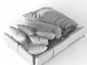 corner platform bed 3D 모델