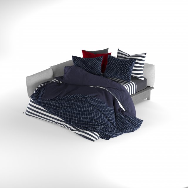 corner platform bed 3D 모델 .c4d .max .obj .3ds .fbx .stl .blend 
