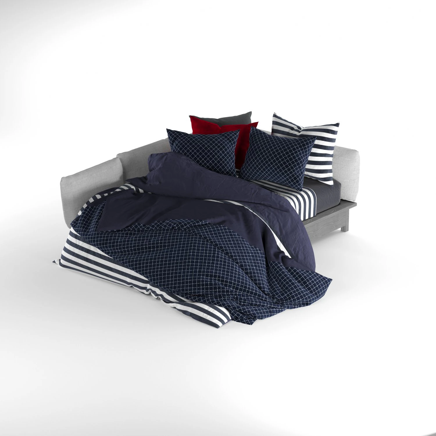 corner platform bed 3D Model .c4d .max .obj .3ds .fbx .stl .blend 