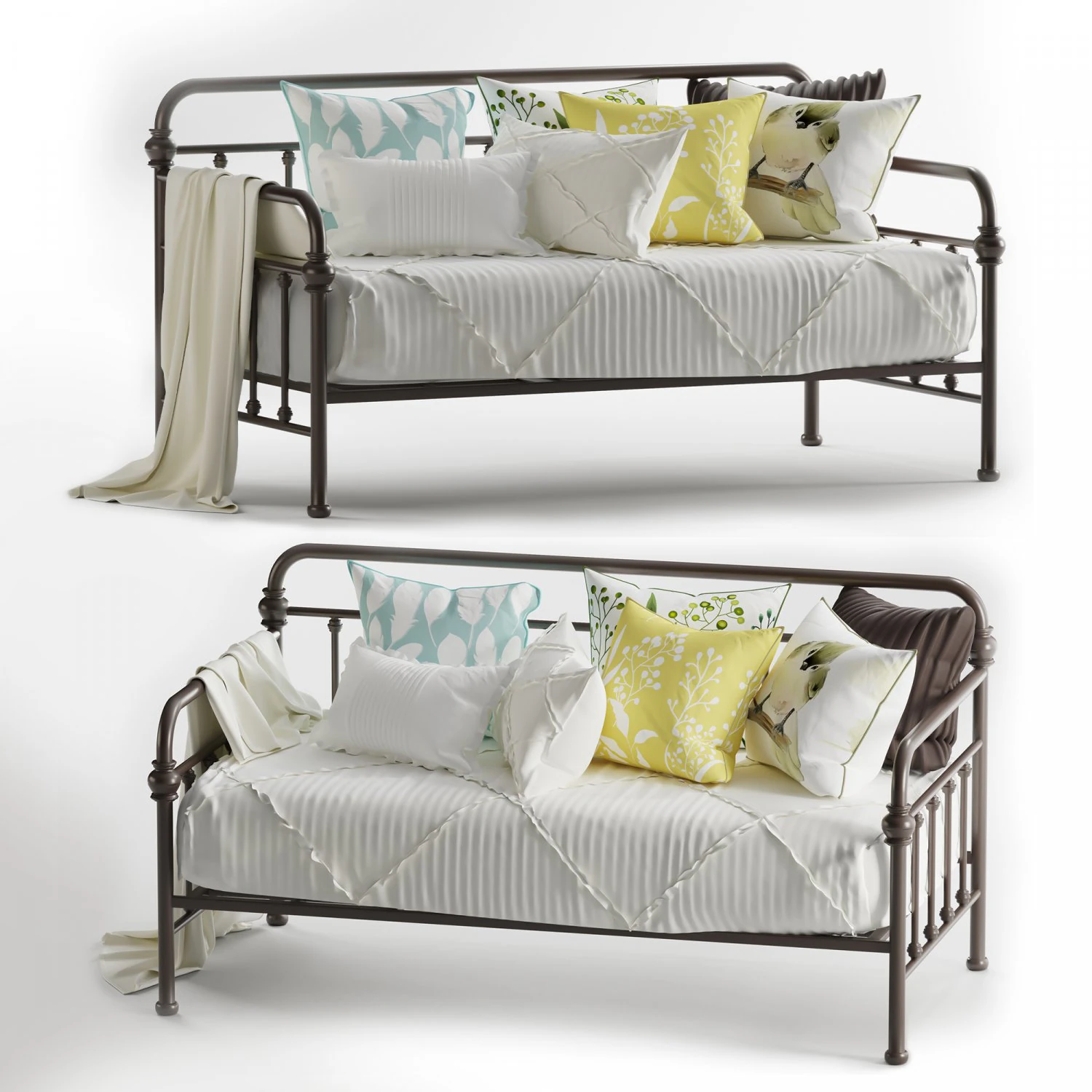 homevance alaina sofa bed 3D Model .c4d .max .obj .3ds .fbx .stl .blend 