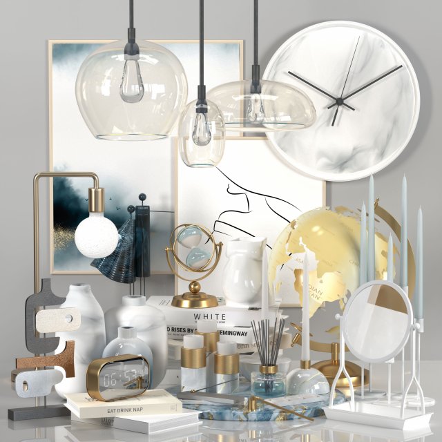 decorative set vol100 Modello 3D .c4d .max .obj .3ds .fbx .stl .blend 