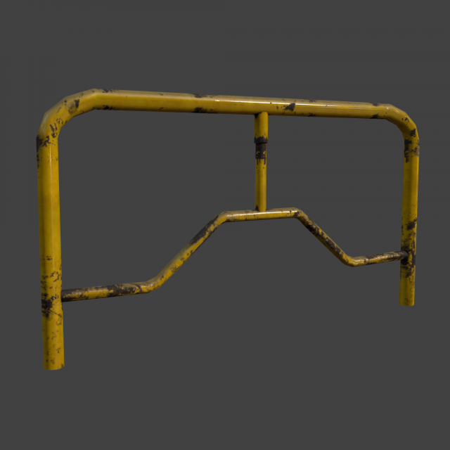 industrial fence game ready 3D Model .c4d .max .obj .3ds .fbx .stl .blend 
