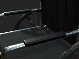 silla de ruedas basica Modelo 3D