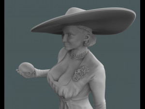 sculpture of lady dimitrescu for 3d printing Modelo de Impressão 3D