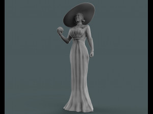 sculpture of lady dimitrescu for 3d printing 3D 프린트 모델