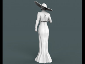 sculpture of lady dimitrescu for 3d printing 3D 프린트 모델