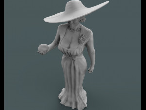sculpture of lady dimitrescu for 3d printing 3D 프린트 모델