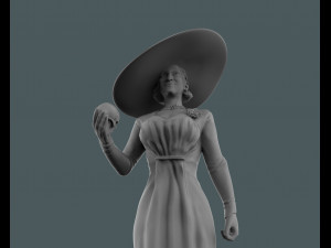 sculpture of lady dimitrescu for 3d printing 3D 프린트 모델