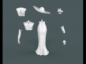 sculpture of lady dimitrescu for 3d printing 3D 프린트 모델