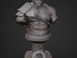 sculpture of god of war kratos 3d print model Modelo de impresión 3D