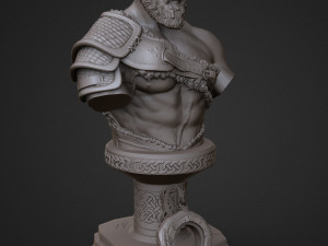 sculpture of god of war kratos 3d print model 3D-Druckmodell