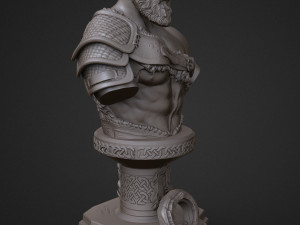 sculpture of god of war kratos 3d print model 3D-Druckmodell