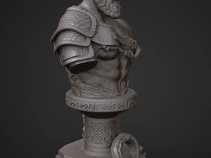 sculpture of god of war kratos 3d print model 3D Print Model