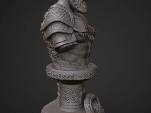 sculpture of god of war kratos 3d print model 3D Print Model