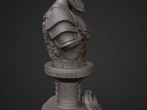 sculpture of god of war kratos 3d print model 3D Print Model