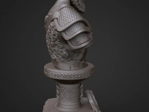 sculpture of god of war kratos 3d print model 3D Print Model