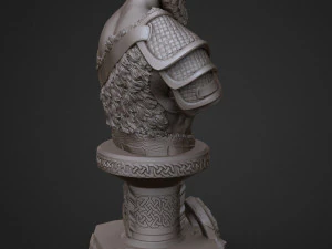 sculpture of god of war kratos 3d print model 3D Print Model