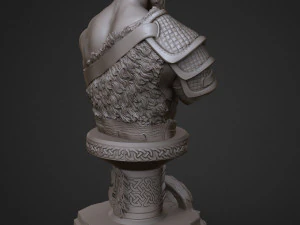sculpture of god of war kratos 3d print model 3D Print Model