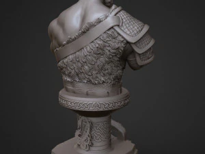 sculpture of god of war kratos 3d print model 3D Print Model