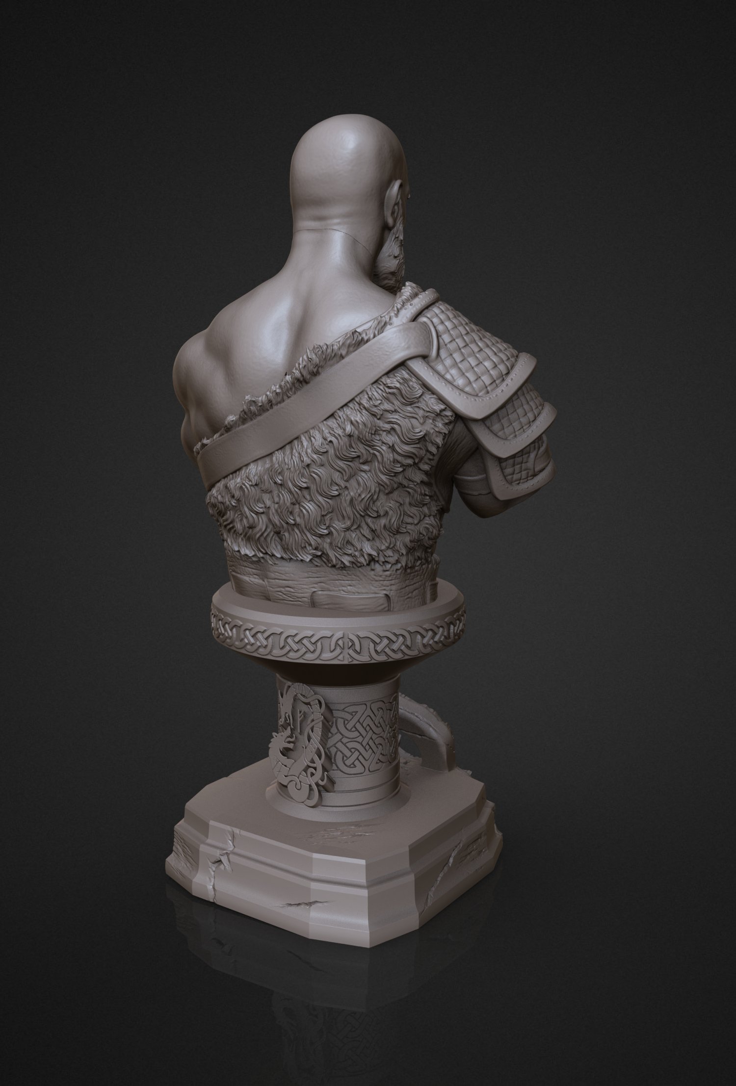 Kratos God of War Statue - STL File 3D Print