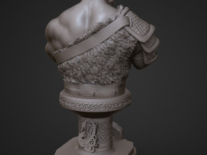 sculpture of god of war kratos 3d print model 3D-Druckmodell
