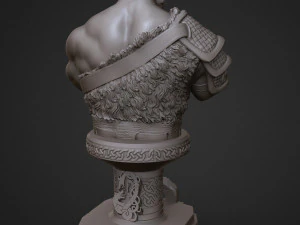 sculpture of god of war kratos 3d print model 3D Print Model