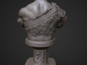 sculpture of god of war kratos 3d print model 3D Print Model