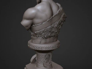 sculpture of god of war kratos 3d print model 3D Print Model