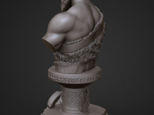 sculpture of god of war kratos 3d print model 3D-Druckmodell