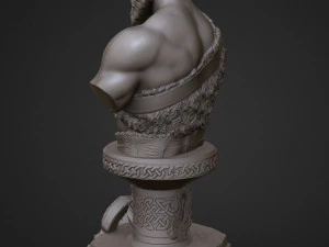 sculpture of god of war kratos 3d print model 3D Print Model