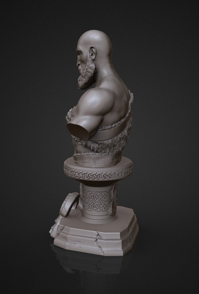AD 3D DECO - Impression de la figurine Kratos porte