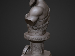 sculpture of god of war kratos 3d print model 3D-Druckmodell