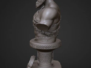 sculpture of god of war kratos 3d print model 3D Print Model