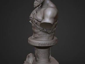 sculpture of god of war kratos 3d print model 3D Print Model