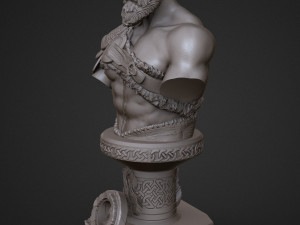 sculpture of god of war kratos 3d print model 3D-Druckmodell
