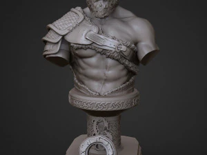 sculpture of god of war kratos 3d print model 3D Print Model